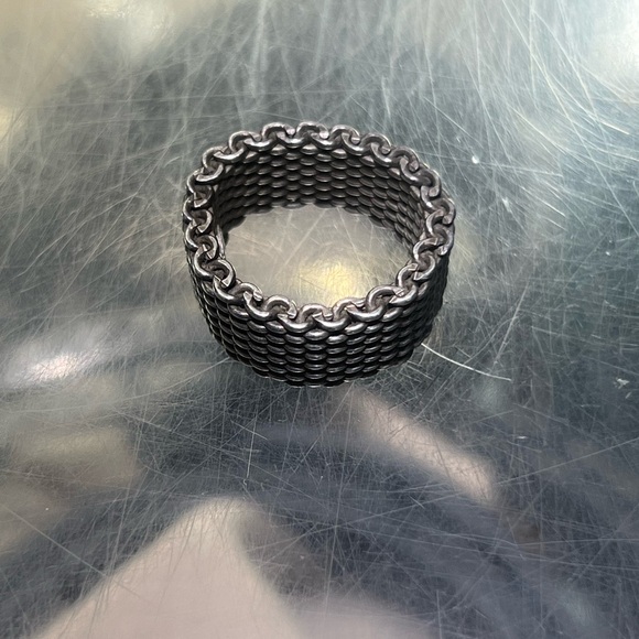 Tiffany & Co. Other - Tiffany and Co Sterling Silver Mesh Ring Size 8